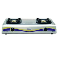 Rinnai Kompor Gas 2 Tungku RI-522 Api Biru Sun Burner Body Ceflon / Stainless RI-522S / RI-522E, Var