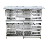 Stackable Stainless Steel animal cages Chicken Broiler Farm Cage 4 Doors 40X40X40 Price Slat Wire Chicken Cages Egg Layer