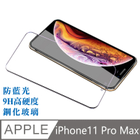 【台灣霓虹】iPhone 11 Pro Max滿版鋼化玻璃保護貼(9H防藍光鋼化膜)