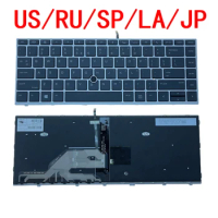 New US Russian Spanish Latin Japan Backlit Keyboard For HP Probook 640 G4 645 G4 645 G5 430 G5 440 G5 445 G5 640 G5 Silver