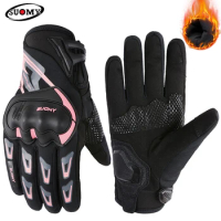 SUOMY Winter Motocycle Gloves 100% Waterproof Keep Warm Motobike Non-slip Anti-fall Guantes Outdoor Sport Riding Protective Gear