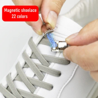 1Pair Flat No Tie Elastic Laces Magnetic Elastic Shoe Laces for Couples Sneakers Shoelace Magnetic Shoe Buckle Shoe Accessories