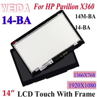 14" LCD For HP PAVILION X360 14M-BA 14-BA Series Touch Screen LCD Display Assembly Frame for HP 14M-BA LCD Replacement