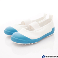 日本Moonstar機能童鞋 日製鐵氟龍抗菌室內鞋 0538淺藍(中小童段)