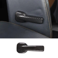 For Ford Ranger Everest 2015+ Car Seat Waist Adjustment Button Cover Trim Sticker Interior Accessories,Carbon Fiber