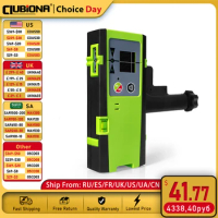 CLUBIONA 50M Outdoor Pulse Mode Red or Green Beam Line Laser Level Receiver Vertical And Horizontal Laser Detector