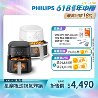 Philips 飛利浦 星樂視透視海星氣炸鍋4.2L＿NA221(黑白兩色任選)