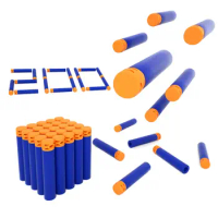 Refill Waffle Darts Compatible for Nerf Elite Guns Series Blasters Toy Guns, EVA Bullets, Party Team Game, 7.2x1.2cm, 200Pcs