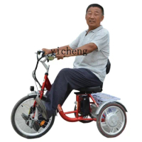 ZC Elderly Walking Car Dual-Use Tricycle Pedal Pedal Three-Wheel Lithium Electric Tricycle