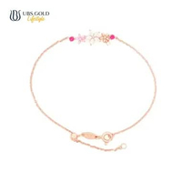 UBS Gold Gelang Emas Sparkle - Ksg1290 - 17k Adj 18cm-Rose Gold