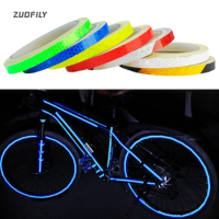 Bicycle Reflective Sticker Mountain Bike Night Cycling Reflective Tape Motorcycle Electric Vehicle Reflective Warning Stickers