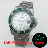 NH35A 10ATMWaterproof 40mm White dial Men's automatic watch Silver Jubilee Oyster Bracelet Titanium ceramic bezel sapphire glass