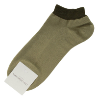 TRUSSARDI 撞色休閒棉質短襪-綠色