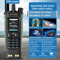 New BAOFENG DM32UV Walkie Talkie DMR GPS 10W Programming Multi Band Wireless Copy Frequency Type-C D