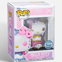 Hot Sanrio Hello Kitty 50th Anniversary Hello Kitty Anime Figure Blind Box Kawaii Sanrio Co-branded Ornament Girls Blind Box