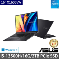 【ASUS 華碩】特仕版 16吋輕薄筆電(VivoBook X1605VA/i5-13500H/16G/2TB PCIe SSD/Win11/二年保)
