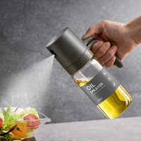 250ml Oil Spray Bottle High Borosilicate Glass Cooking Oil Dispensers Olive Oil Sprayer Mister for Air Fryer Salad Baking Tool