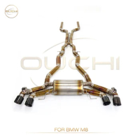OUCHI Gold Titanium Alloy Exhaust Catback For BMW M8 F91 F92 F93 2018+ 4.4T S63 V8 With Muffler Valves Car Accessories Pipes