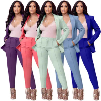 Women Autumn Winter Formal Ladies Blazer Business Suits with Sets Work Wear Office Uniform Pants Long Sleeve Jacket for Female