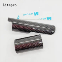 Litepro for Brompton Rear Fork Protector Carbon with Double Side Sticker for Triangle Rear Derailleur Frame Protection