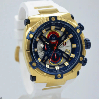 CHARLES JOURDAN CJ1022-1212C - Jam Tangan Pria Rubber Original - White