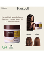 Karseell Hair  Collagen Treatment Natural Argan Oil Coconut conditionerมาส์กผม คอลลาเจน ดูแลเส้นผมให