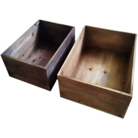 超市木框箱木質收納箱定制儲物實木水果箱子復古紅酒陳列木盒木箱