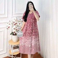 DASTER KEKINIAN BUSUI VIRAL rayon adem Menyusui Motif Bumil Wanita Hamil Ibu Kehamilan Nyaman Katun 
