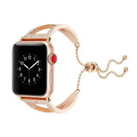 錶帶 適用蘋果apple watch1/2/3手表錶帶O形金屬鋼手鐲款iwatch3女潮 都市時尚