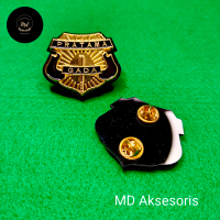 Pin Satpam Gada Pratama Akrilik Hitam Motif Timbul 3D