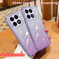 Shiny Gradient Glitter Plating Case For Honor 100 90 90Lite 80 70 50 9X X7 X7A X9 X8A X9 X9A X9B Y7A Y9S Coque Soft Back Cover