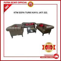 KURSI SOFA TAMU TURKI KAYU JATI / 3 2 1 SEATER / SOFA RUANG TENGAH / SOFA OSCAR