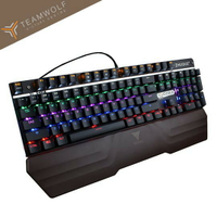 狼派 CIY2.0版光軸電競防水機械式鍵盤 (X08黑-混光版) CIY自由換軸/懸浮式裸軸結構/專業遊戲電競鍵盤
