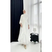 Nabila Dress Ceruti Ootd Hijab Seragam Lebaran Kondangan Simpel BIGSIZE DRESS BW
