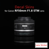 50 1.8 Lens Sticker RF50 F1.8 Vinyl Decal Skin for Canon RF50mm F1.8 STM Lens Premium Wraps Anti Scratch Court Wraps Cover Cases