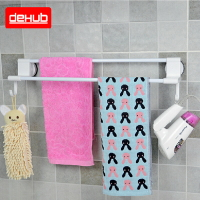 韓國DeHUB吸盤毛巾架 毛巾桿掛鉤吸盤式衛生間浴巾毛巾掛桿免打孔