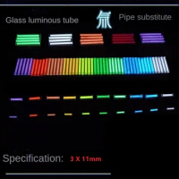 Not tritium 3 × 11mm Glass Luminous Tube Tritium Gas Tube Replaces Edc Accessory Diy Luminous Tube 3 × 11mm