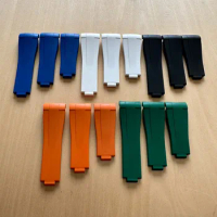AAA 20mm Soft Fluoro Rubber Watch Band For Rolex Strap For 116610 Submariner GMT Daytona Bracelet