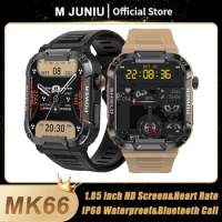 MK66 Men Outdoor Sports Rugged Smart Watch IP68 Waterproof HD Voice BT Call Men Fitness Watch Suitable for Android IOS