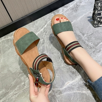 牛筋底涼鞋女新款夏季百搭防滑軟底孕婦一腳蹬學生休閑平底鞋
