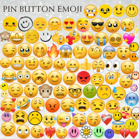 PIN BUTTON EMOTICON || PIN EMOJI AKSESORIS TAS KEREN