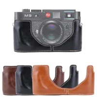 Leather Camera Case for Leica M8 M9 M-E M-Monochrom (Type 246) Body Half PU Protection Case