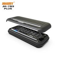 JAKEMY JM-Y03 PLUS Cordless Electric Screwdriver Set Magnetizer LED Light Rechargeable Screw Driver Kit Phone Tablet Repair Tool