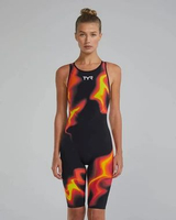 TYR Venzo Infrared Openback Kneesuit Tech Suit (Baju Lomba/ Baju Tanding) Fire Size 27