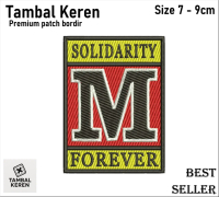 EMBLEM PATCH BORDIR M SOLIDARITY KUALITAS TINGGI - TAMBAL KEREN