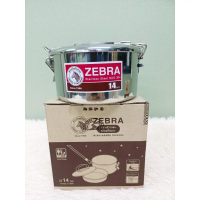 กล่องข้าว 12 ซม. /14 ซม. ตราหัวม้าลาย ปิ่นโต ปิ่นโตกลม zebra กล่องข้าวกลม พร้อมชั่นแบ่ง