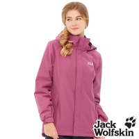 【Jack wolfskin飛狼】 女 經典款防風防潑水保暖外套 內刷毛衝鋒衣『紫紅』
