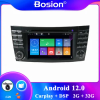 2 Din DVD CD Car Multimedia Video Player For Mercedes Benz E/CLS Class W211 W219 Android 12 Free Camera Map+Mic Carplay GPS