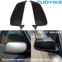 LHD RHD Car Real Dry Carbon Fiber Rearview Mirror Cover Cap Shell Sticker Trim For BMW 5-Series GT F07 535 550 2004-2008 2PCS
