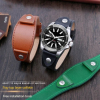 Genuine Leather Watchband 20mm 22mm strap With mat for fossil Rolex Seiko watch band leather bracelet Men's watch accessories